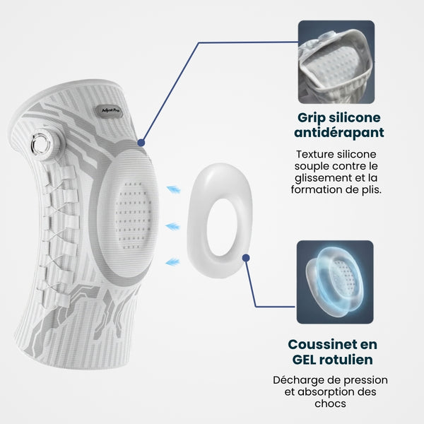 3D Adjust Pro™ — Genouillère à Maintien Articulé et Réglage Millimétrique