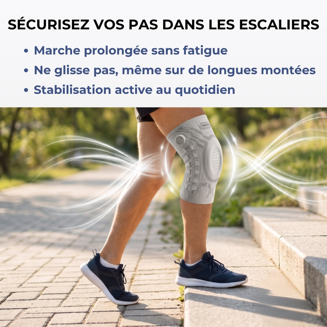 3D Adjust Pro™ — Genouillère à Maintien Articulé et Réglage Millimétrique
